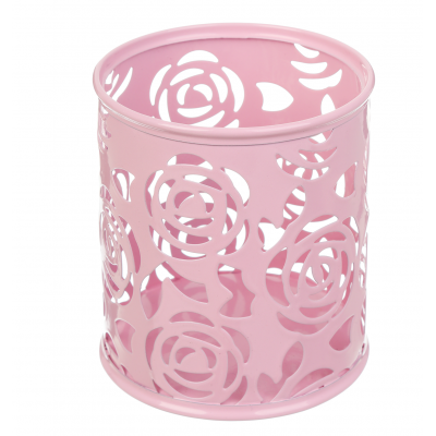 Підставка для ручок BM.6206-10 Rose Pastel металева ажурна кругла рожева 12шт/уп