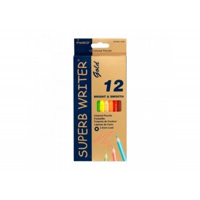 Олівці кольорові 12 штук MARCO 4100G-12СВ Superb Writer Gold