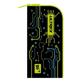 Пенал - підставка 1 відділення YES 531196 Mobi Ultrex чорний салатова блискавка м'який