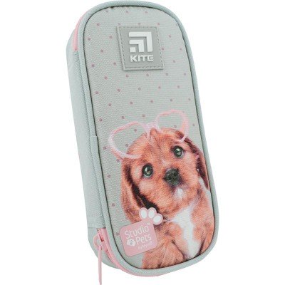 Пенал 1 відділення Kite SP22-662-1 Studio Pets сірий м'який
