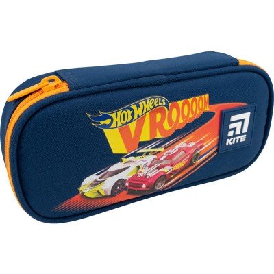 Пенал 1 відділення Kite HW22-662-1 Hot Wheels синій м'який