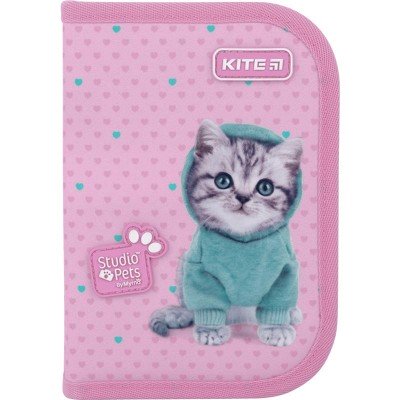 Пенал 1 відділення Kite SP22-622-2 Studio Pets рожевий 1/2