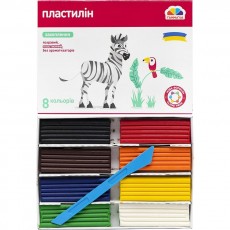 Пластилін 8 кольорів ГАММА 200310 Захоплення 128 грам 24шт/уп