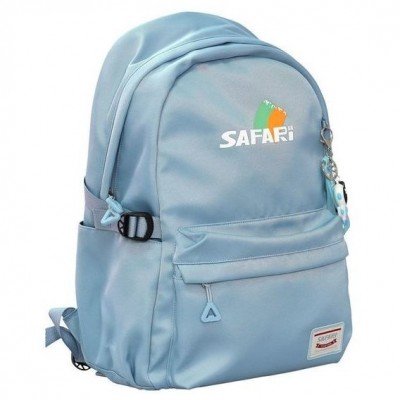 Рюкзак шкільний Safari 22-221М-2 Аmong блакитний з брелком 1 відділння 42*29*14см