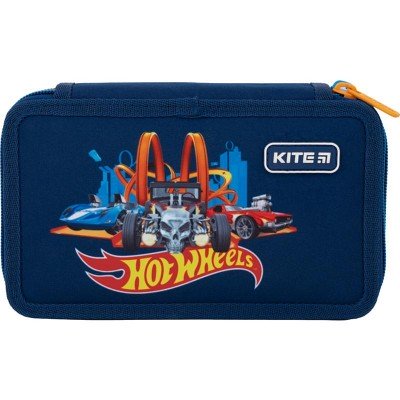 Пенал 2 відділення Kite HW22-623 HotWheels синій